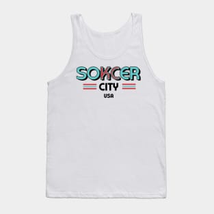 Kansas City Soccer City USA Current White Tank Top